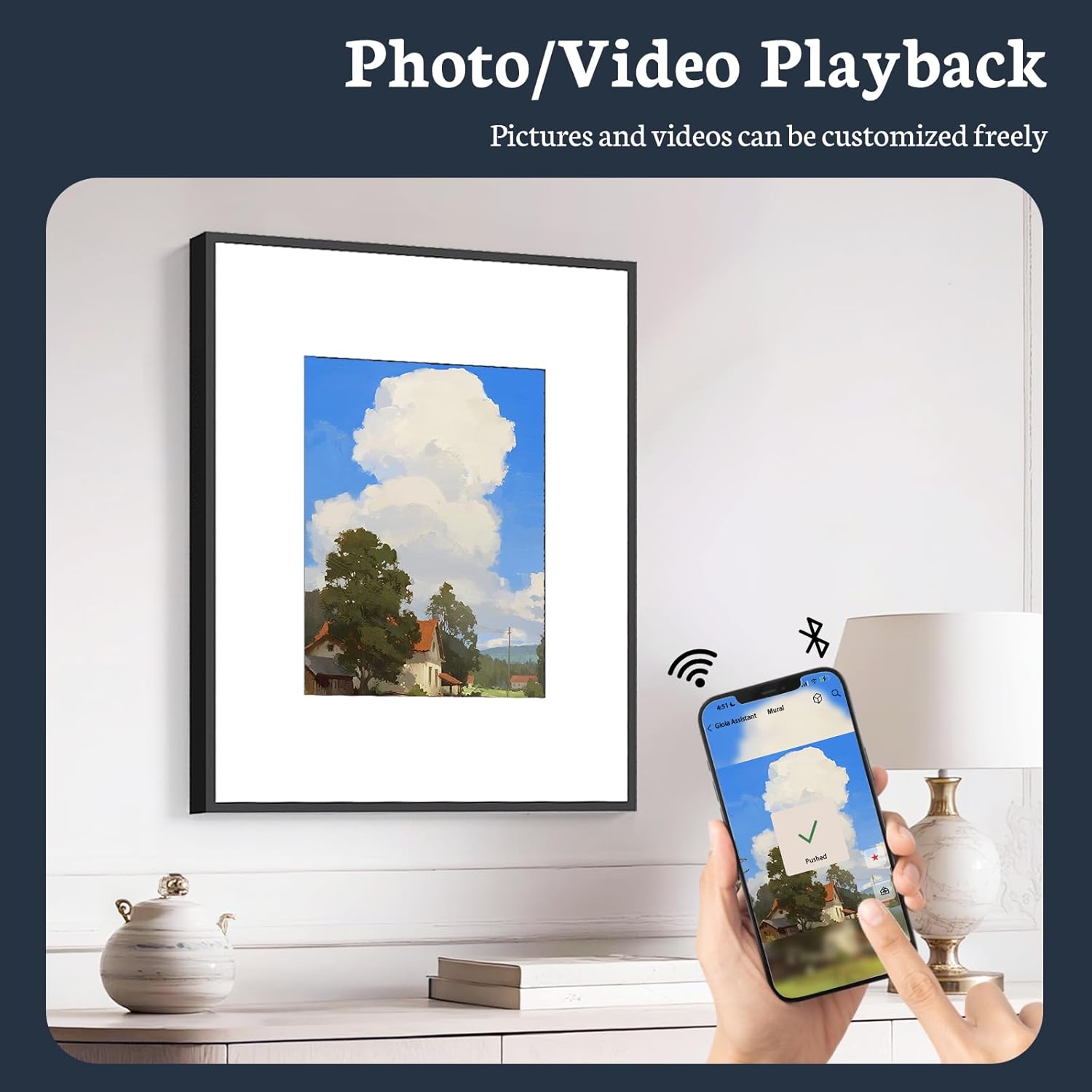 Lyrics Bluetooth Speaker Frame, Compatible with Spotify