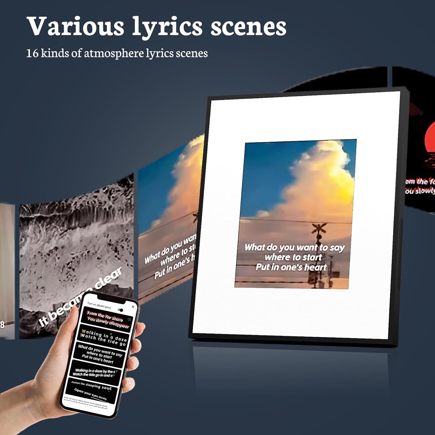 Lyrics Bluetooth Speaker Frame, Compatible with Spotify